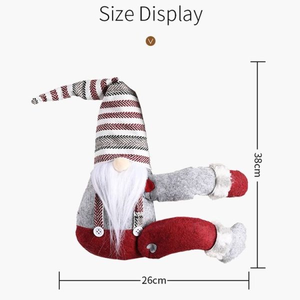 Christmas Decorations Striped Hat Forest Old Man Side Hug Curtain Door Curtain Buckle (Long Beard) - Image 3