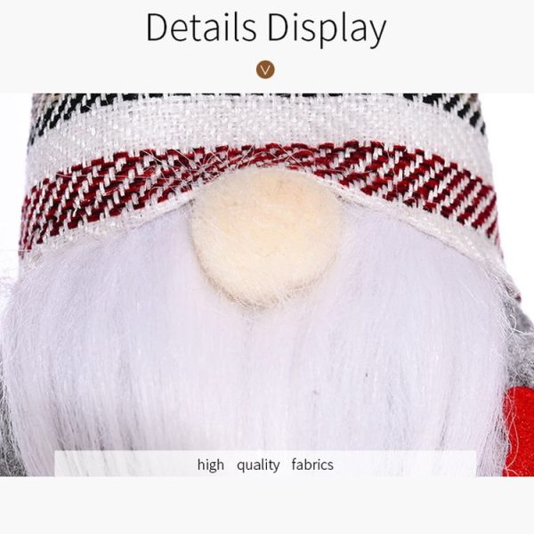 Christmas Decorations Striped Hat Forest Old Man Side Hug Curtain Door Curtain Buckle (Long Beard) - Image 4