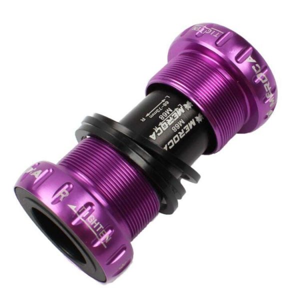 Meroca Mountain Bike Bottom Axle One Hollow Bb Bicycle Screw-In Bottom (Purple)