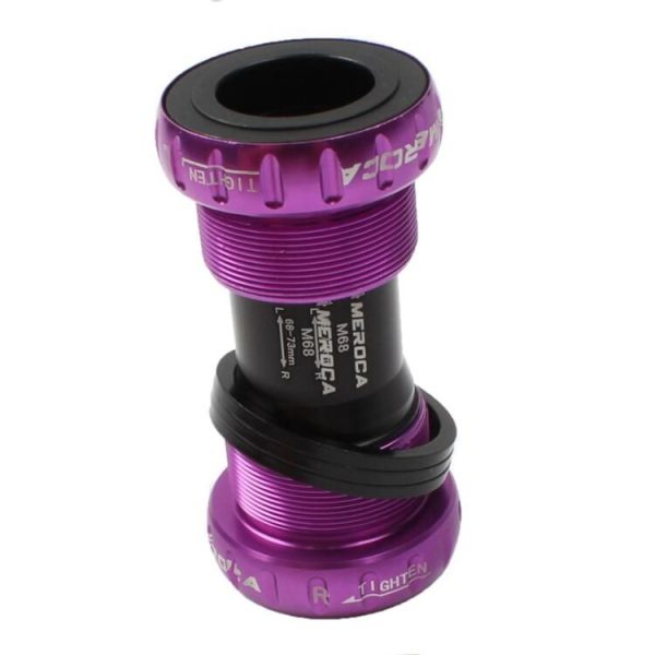 Meroca Mountain Bike Bottom Axle One Hollow Bb Bicycle Screw-In Bottom (Purple) - Image 2