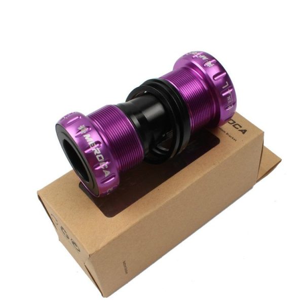 Meroca Mountain Bike Bottom Axle One Hollow Bb Bicycle Screw-In Bottom (Purple) - Image 3