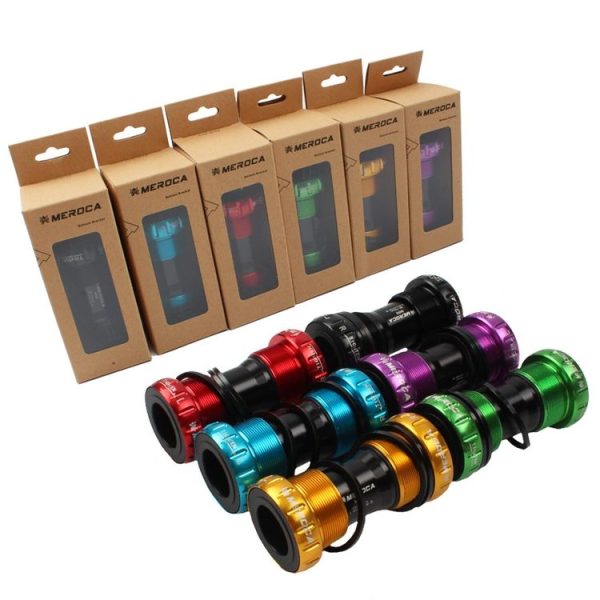 Meroca Mountain Bike Bottom Axle One Hollow Bb Bicycle Screw-In Bottom (Purple) - Image 4