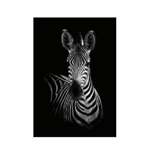 Simple Black and White Animal Decoration Painting Study Living Room Sofa Background Wall Painting Without Frame, Size: 40X60cm (Zebra)