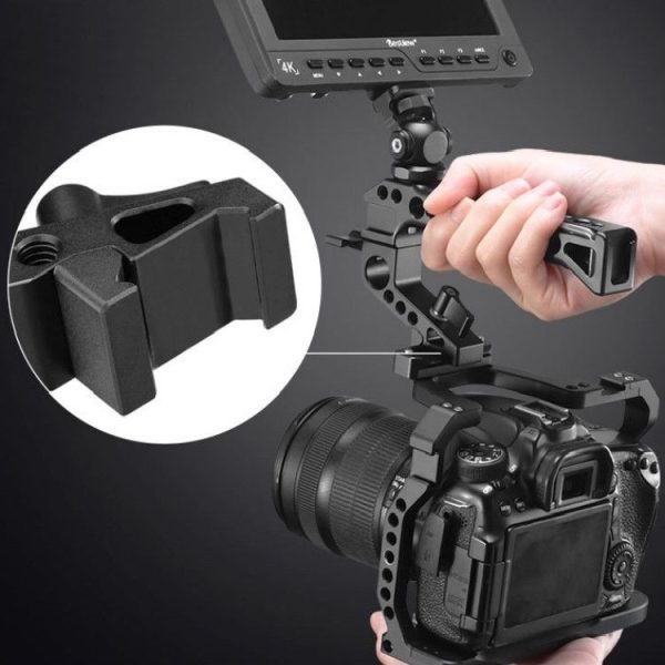 UURig R042 Hot Shoe Top Handle Grip Stabilizing Rig Cold Shoe Adapters Expand Fill Light Microphone Bracket - Image 8