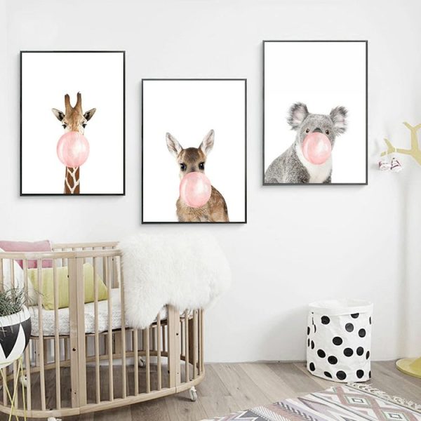 Modern Minimalist Vertical Single Animal Painting Creative Aisle Background Wall Painting Decorative Painting, Size: 30x40cm (Zebra) - Image 5