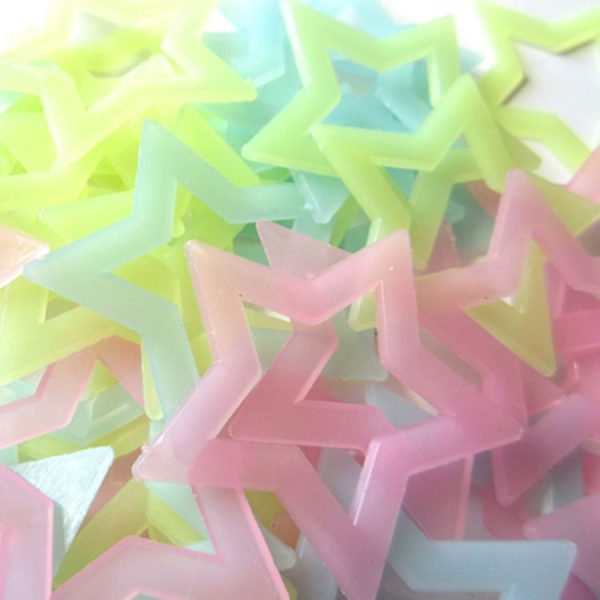 100PC Kids Bedroom Glow Wall Stickers Stars (multicolor) - Image 2