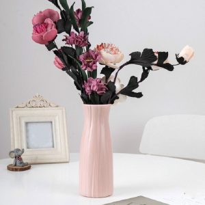 Creative Plastic Vase Dry and Wet Flower Arrangement Home Decoration Desktop Decoration (Pink)