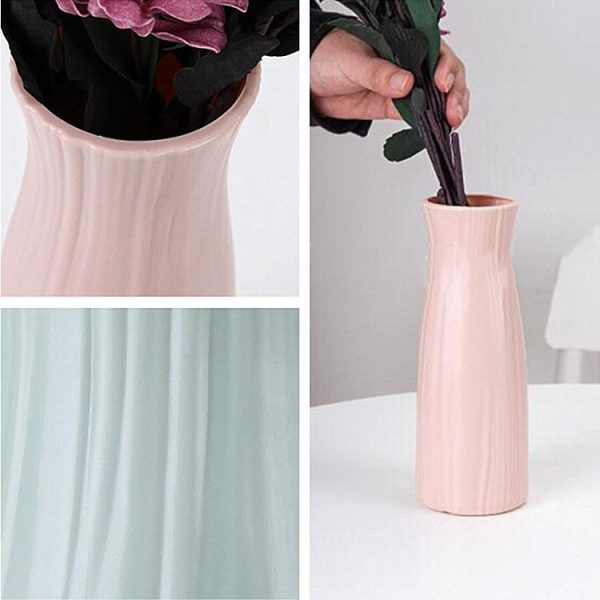 Creative Plastic Vase Dry and Wet Flower Arrangement Home Decoration Desktop Decoration (Pink) - Image 3