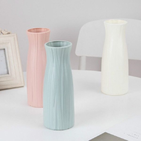 Creative Plastic Vase Dry and Wet Flower Arrangement Home Decoration Desktop Decoration (Pink) - Image 4
