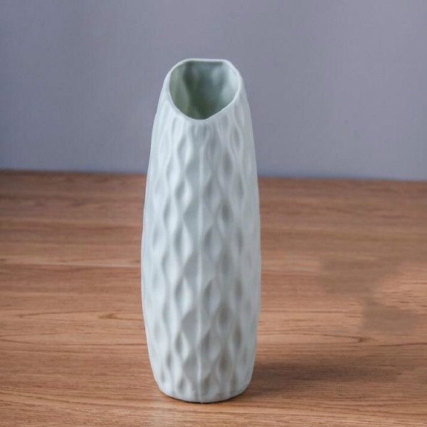 Creative Drop-resistant Plastic Vase Home Table Decoration (Green)