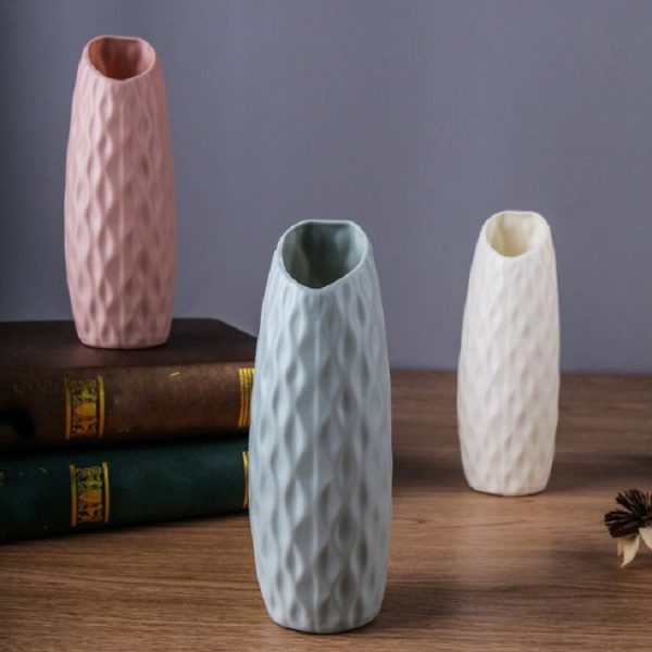 Creative Drop-resistant Plastic Vase Home Table Decoration (Green) - Image 3