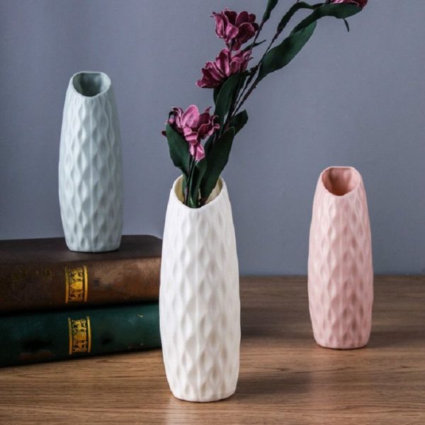 Creative Drop-resistant Plastic Vase Home Table Decoration (Green) - Image 4