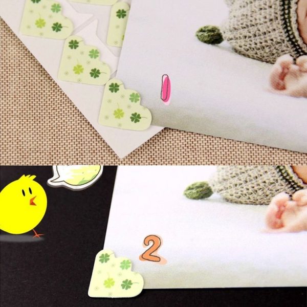 2 PCS Cartoon Animal Album Corner Stickers Accessories Hand-paste Products (Rabbit) - Image 6