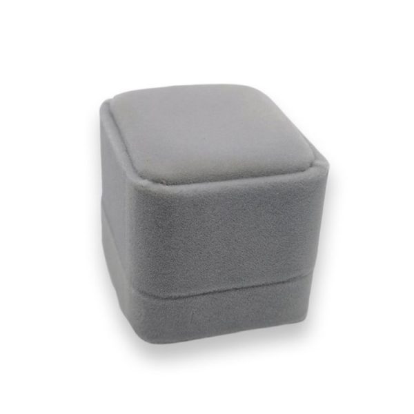 Exquisite Jewelry Packaging Gift Box, Specification: 5x5.5cm (Flannel Grey) - Image 2