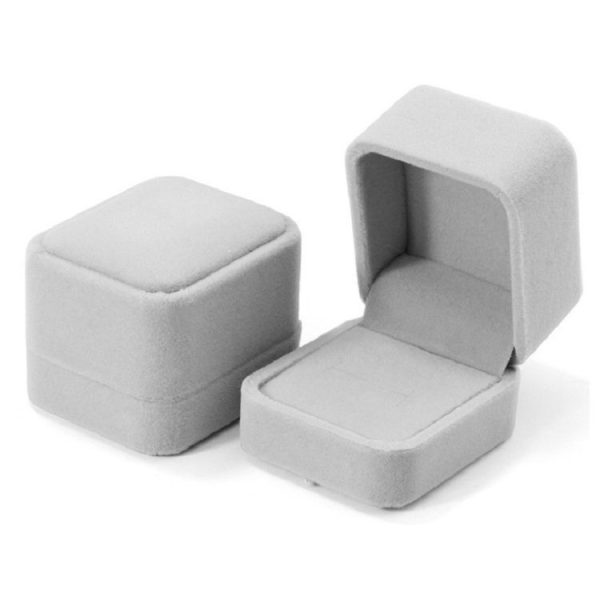 Exquisite Jewelry Packaging Gift Box, Specification: 5x5.5cm (Flannel Grey) - Image 4