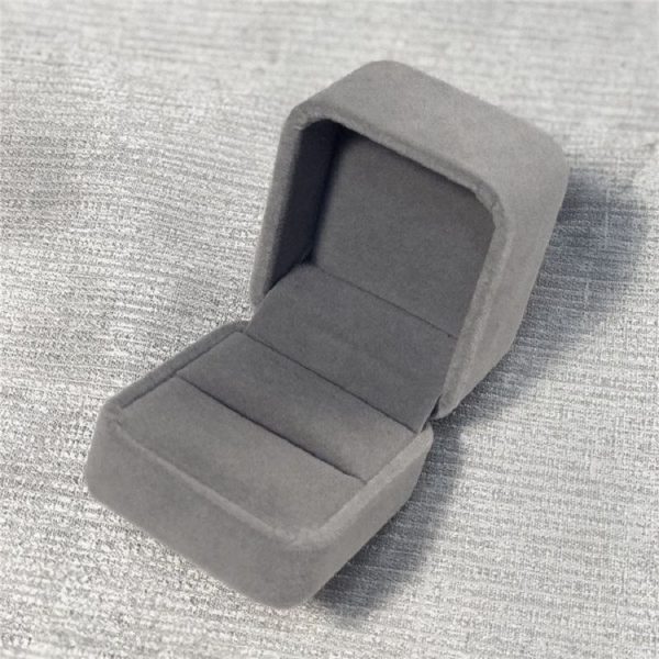 Exquisite Jewelry Packaging Gift Box, Specification: 5x5.5cm (Flannel Grey) - Image 5