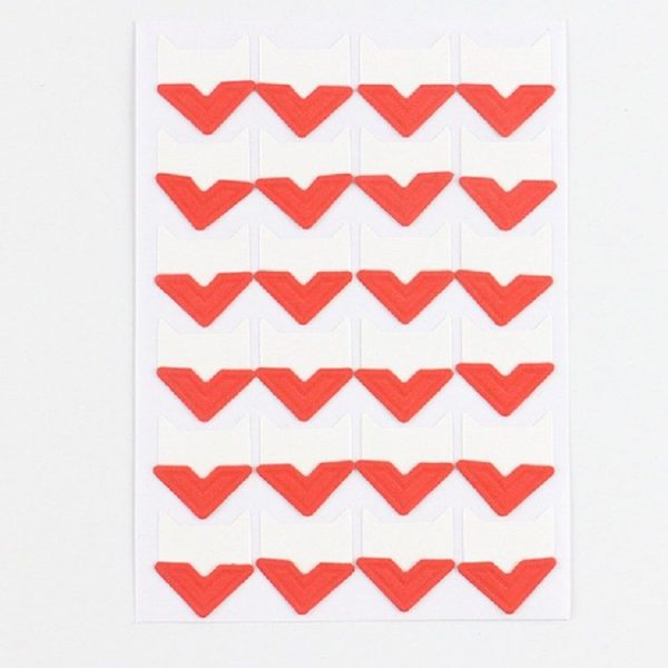 2 PCS Colorful Models Monochrome Simple Corner Stickers Album Accessories Phase Stickers (Red) - Image 2