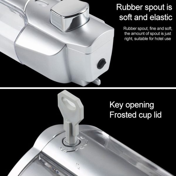 Wall-mounted Plastic Manual Single-head Soap Box Hotel Soap Dispenser, Style: Plating - Image 6