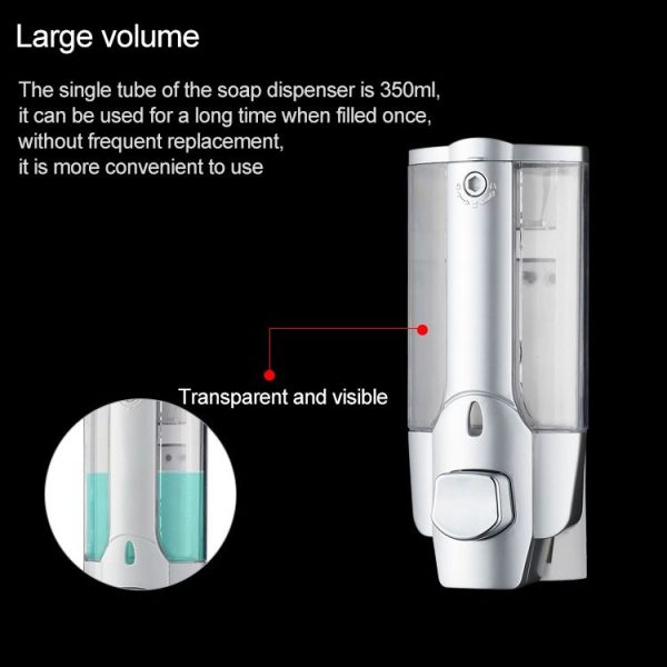 Wall-mounted Plastic Manual Single-head Soap Box Hotel Soap Dispenser, Style: Plating - Image 8