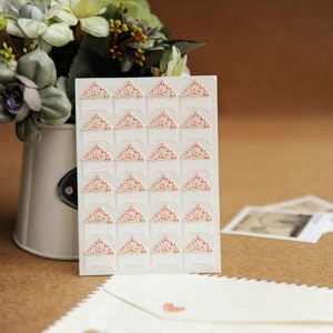 3 PCS Albums Special Paper Corner Stickers Small Fresh Floral Album Paste Phase Angle (Cherry Red)