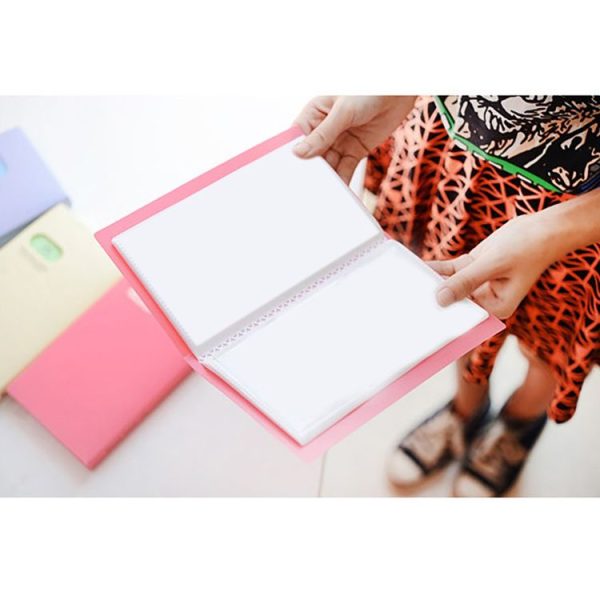Smiley Face Pattern Portable Business Card Book Card Holder Small Card storage Book Card Sticker Collection Ticket Collection (Yellow) - Image 7