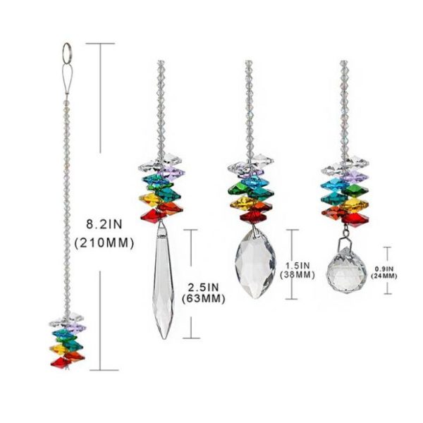 Crystal Pendant DIY Pendant Home Decoration Wedding Decoration Bead Curtain Car Decoration (20# Lighting Ball Pendant) - Image 3