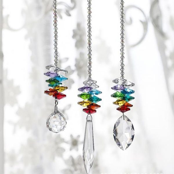 Crystal Pendant DIY Pendant Home Decoration Wedding Decoration Bead Curtain Car Decoration (20# Lighting Ball Pendant) - Image 4
