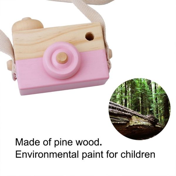 Children Wooden Camera Photography Props Creative Hand Made Toys Photo Props Decorative Ornaments (Black) - Image 3