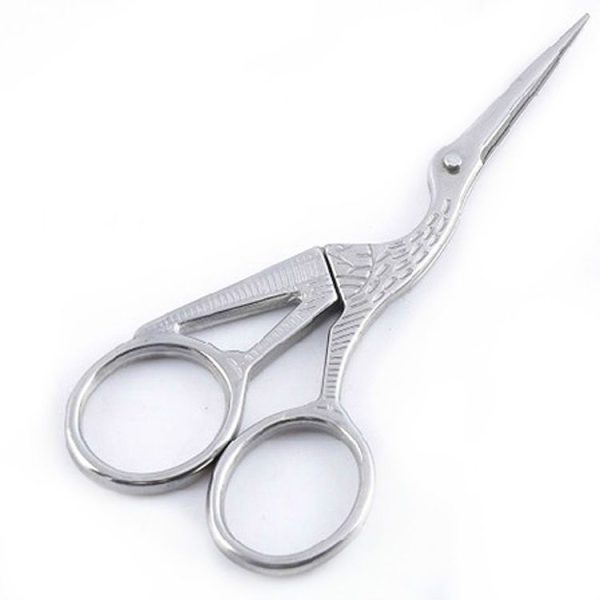 Crane Tailor Scissor Cross Stitch Retro Craft Sewing Scissor, Color: Silver