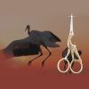 Crane Tailor Scissor Cross Stitch Retro Craft Sewing Scissor, Color: Silver - Image 3