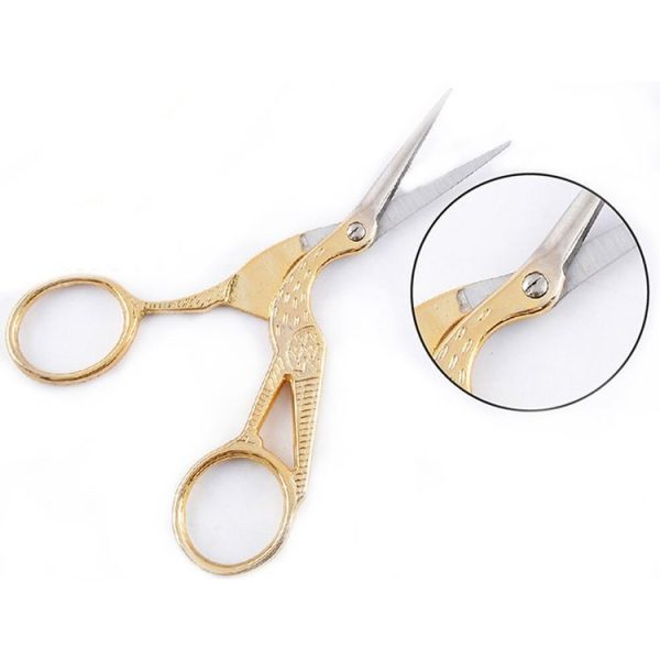 Crane Tailor Scissor Cross Stitch Retro Craft Sewing Scissor, Color: Silver - Image 4