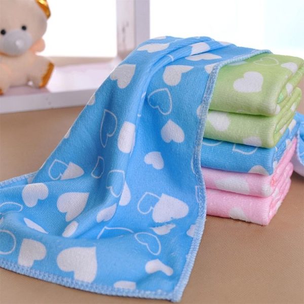 2 PCS Heart Pattern Small Towel (Green Heart) - Image 6