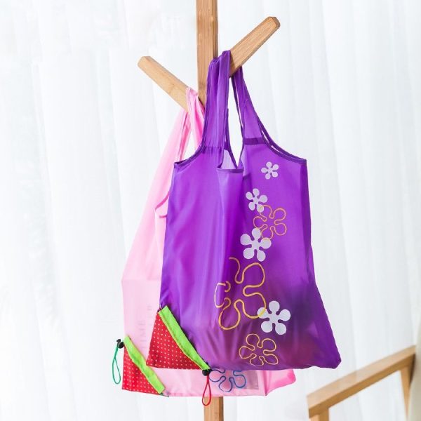 Creative Strawberry Shopping Reusable Folding Reusable Grocery Shopping Bag (Green) - Image 6
