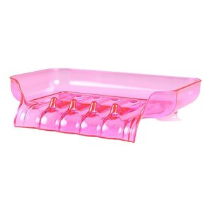 Colourful Suction Cup Drainage Soap Box (Red)