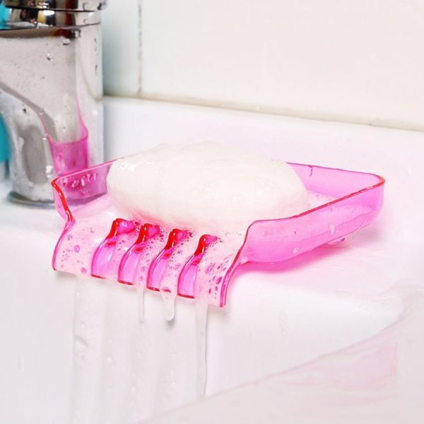 Colourful Suction Cup Drainage Soap Box (Red) - Image 3