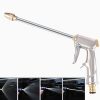 Electroplating Extension Rod Car Wash Water Gun Household Brush Car Gun Garden Watering Gun (Silver)