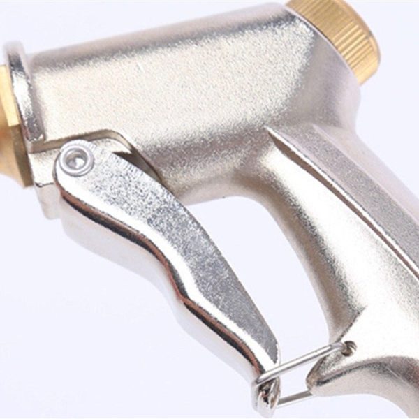 Electroplating Extension Rod Car Wash Water Gun Household Brush Car Gun Garden Watering Gun (Silver) - Image 4