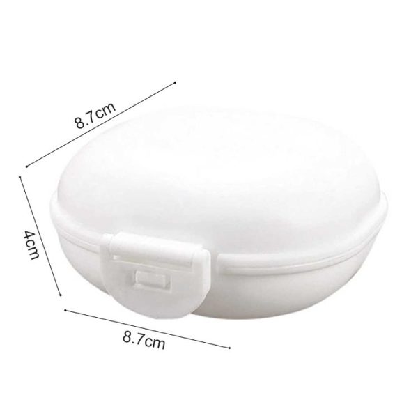 3 PCS Bathroom Dish Plate Case Home Shower Travel Hiking Holder Container Soap Box (white) - Image 2