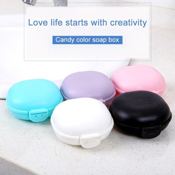 3 PCS Bathroom Dish Plate Case Home Shower Travel Hiking Holder Container Soap Box (white) - Image 3