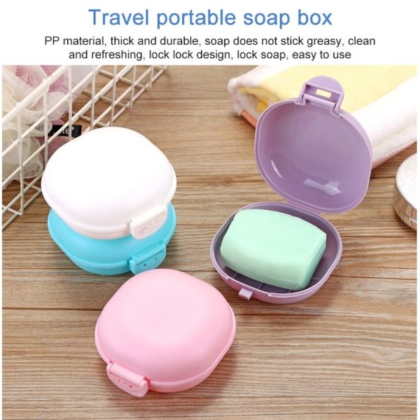 3 PCS Bathroom Dish Plate Case Home Shower Travel Hiking Holder Container Soap Box (white) - Image 6