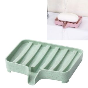 Plastic Soap Dish Storage Box (Green)