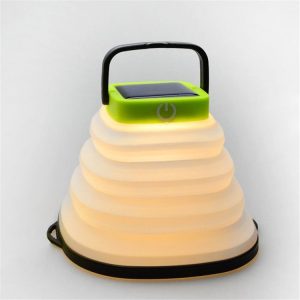 Folding Solar Lamp Outdoor Camping Tent Lamp LED Camping Lamp (Black)