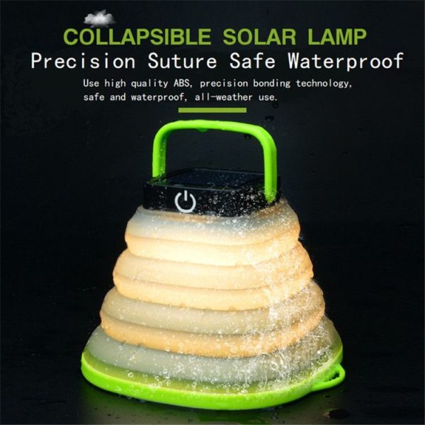 Folding Solar Lamp Outdoor Camping Tent Lamp LED Camping Lamp (Black) - Image 6