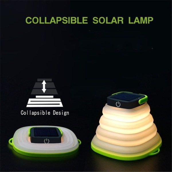 Folding Solar Lamp Outdoor Camping Tent Lamp LED Camping Lamp (Black) - Image 7