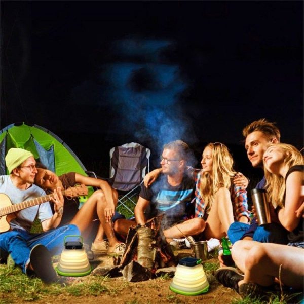 Folding Solar Lamp Outdoor Camping Tent Lamp LED Camping Lamp (Black) - Image 8