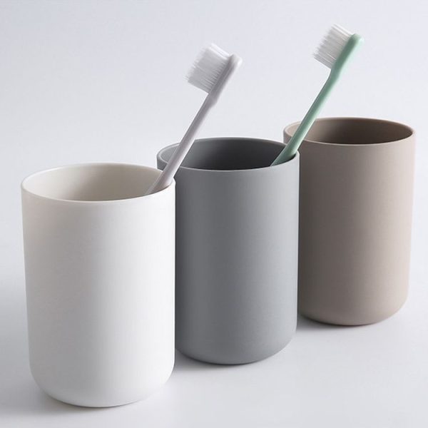 2 PCS Bathroom Toothbrush Cup Simple Plain Cup, Capacity: 300ml (White) - Image 7