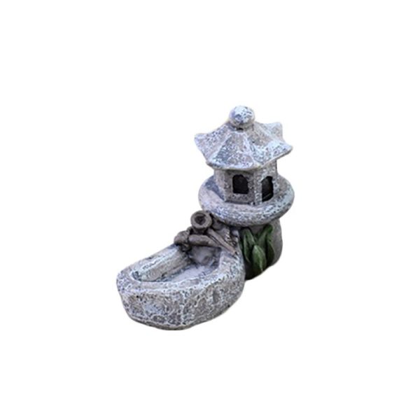 2 PCS Pool Towers Micro Landscape Ornaments Succulents Ornaments Doll Ornaments (Gray) - Image 2
