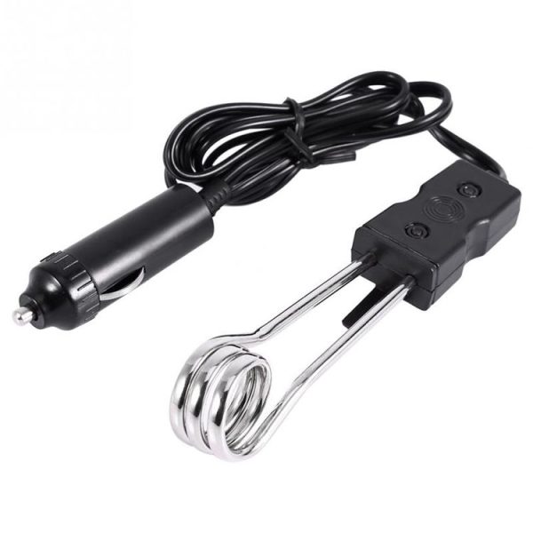 Portable 12V / 24V Electric Car Boiled Immersion Water Heater Traveling Camping Picnic, Voltage: 24V (Black)