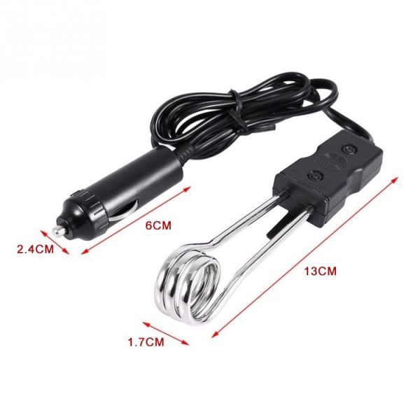 Portable 12V / 24V Electric Car Boiled Immersion Water Heater Traveling Camping Picnic, Voltage: 24V (Black) - Image 2
