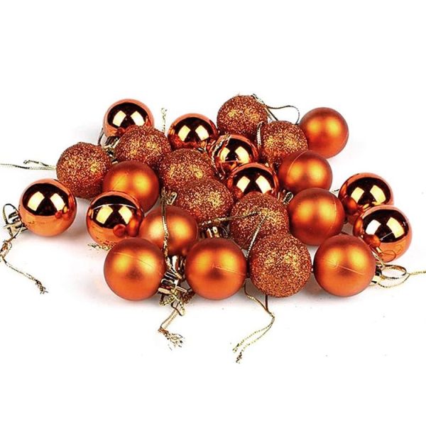 1 Box 3cm Home Christmas Tree Decor Ball Bauble Hanging Xmas Party Ornament Decorations (rose gold) - Image 2
